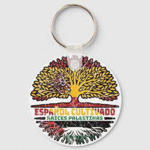 Palestine Palestinian Spanish Spain Tree Roots Key Ring