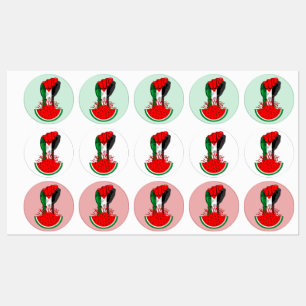 Palestine resistance fist on Watermelon
