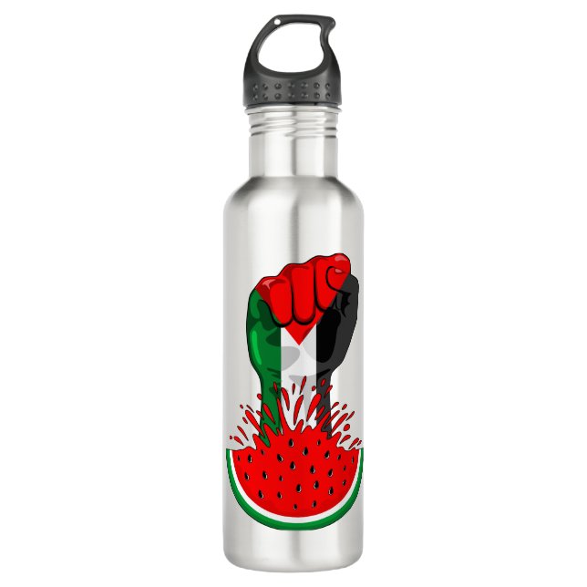 Palestine resistance fist on Watermelon 710 Ml Water Bottle (Front)