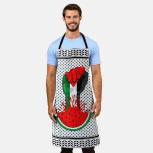 Palestine resistance fist on Watermelon Apron