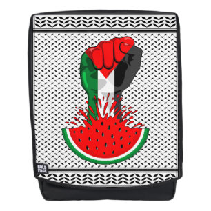Palestine resistance fist on Watermelon Backpack