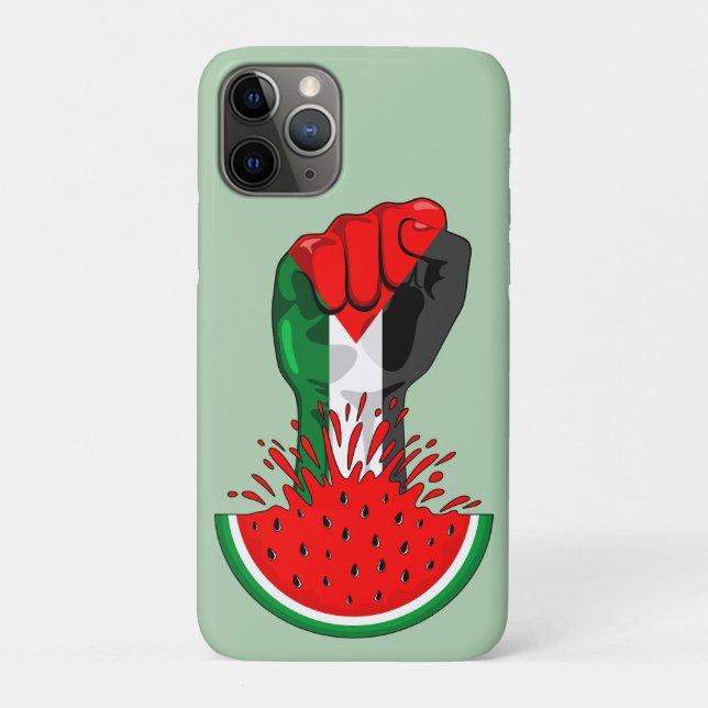 Palestine resistance fist on Watermelon Case-Mate iPhone Case (Back)