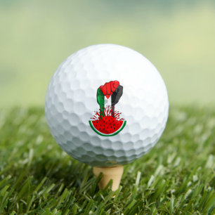 Palestine resistance fist on Watermelon Golf Balls