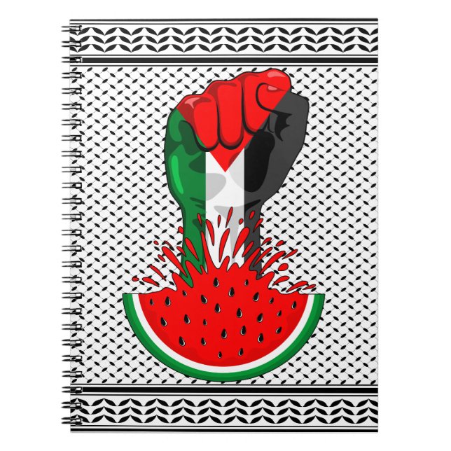 Palestine resistance fist on Watermelon Notebook (Front)