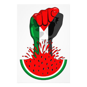 Palestine resistance fist on Watermelon Photo Print