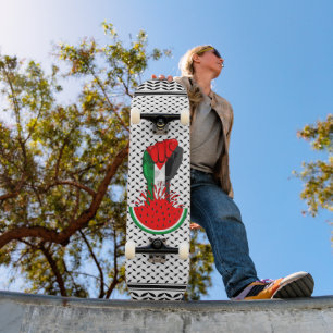 Palestine resistance fist on Watermelon Skateboard
