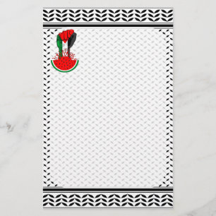 Palestine resistance fist on Watermelon Stationery