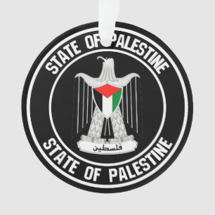 Palestine Round Emblem Ornament