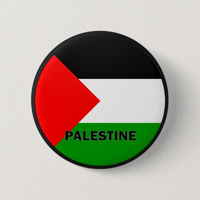 Palestine Roundel quality Flag 6 Cm Round Badge (Front)