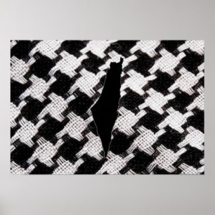 Palestine Scarf with Map Poster