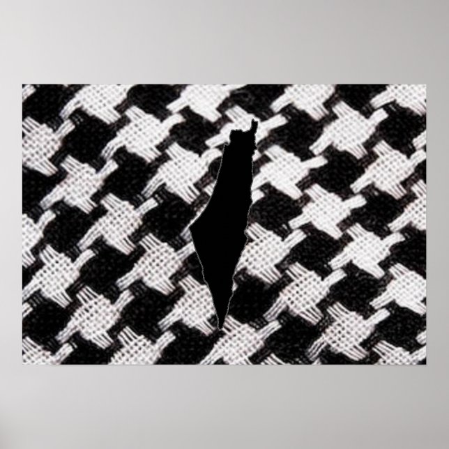 Palestine Scarf with Map Poster (Front)