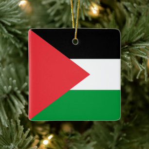 Palestine state flag ceramic ornament