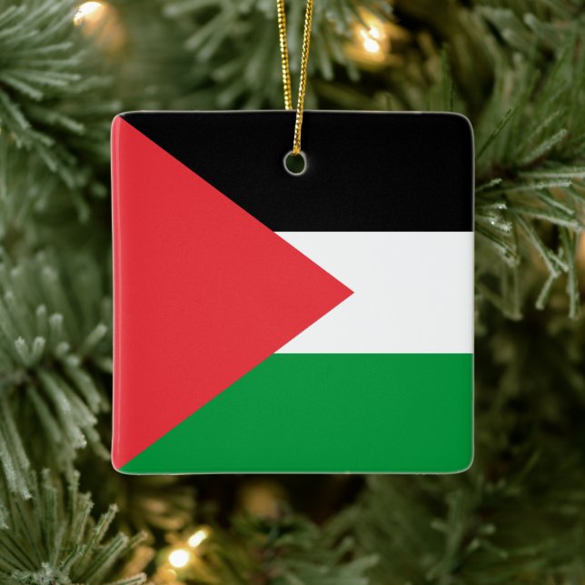 Palestine state flag ceramic ornament (Tree)