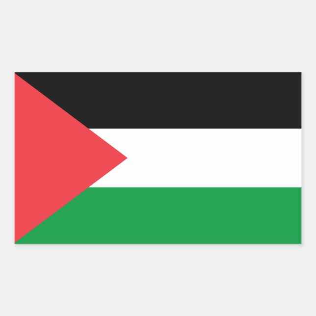 Palestine state flag rectangular sticker (Front)
