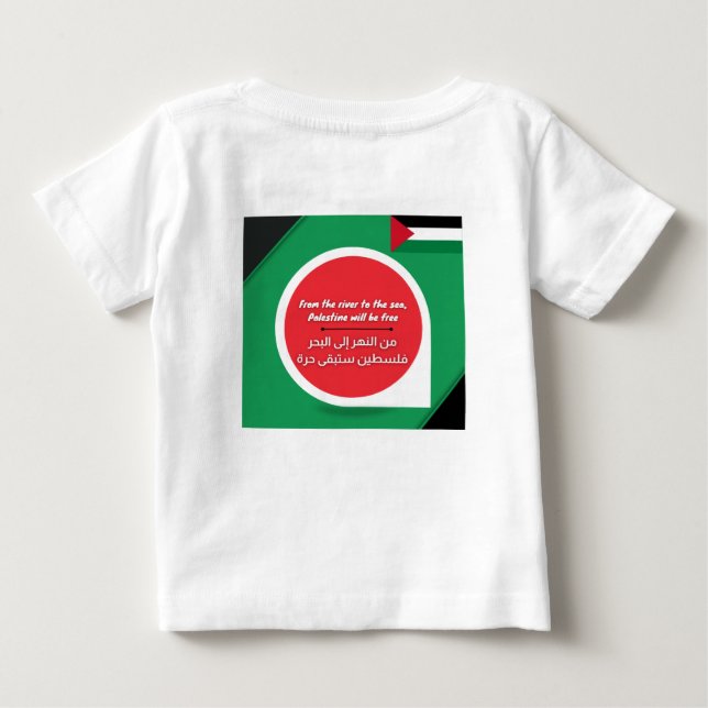 Palestine Support Baby T-Shirt (Back)