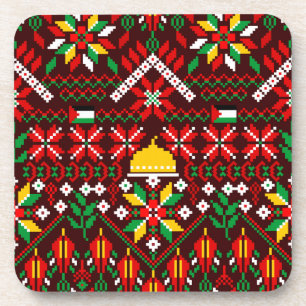 Palestine Tatreez Traditional Embrodery Coaster