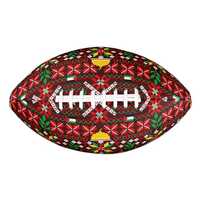 Palestine Tatreez Traditional Embrodery Football (Front)