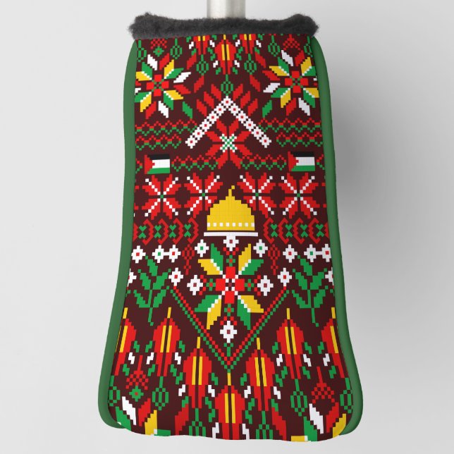 Palestine Tatreez Traditional Embrodery Golf Head Cover (Rotate 90)