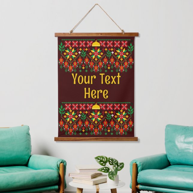 Palestine Tatreez Traditional Embrodery Hanging Tapestry (Living Room)