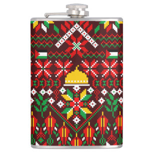 Palestine Tatreez Traditional Embrodery Hip Flask