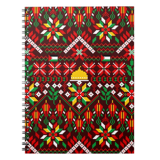Palestine Tatreez Traditional Embrodery Notebook (Front)