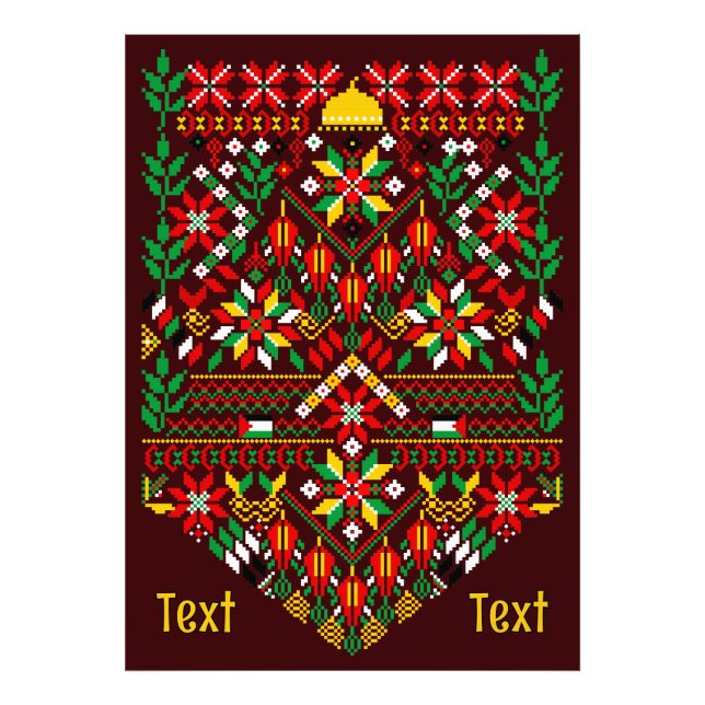 Palestine Tatreez Traditional Embrodery Photo Print (Front)