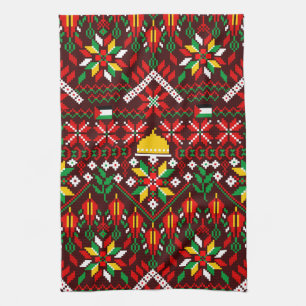 Palestine Tatreez Traditional Embrodery Tea Towel