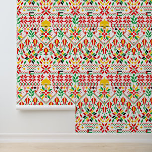 Palestine Tatreez Traditional Embrodery Wallpaper