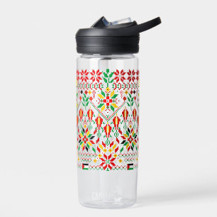 Palestine Tatreez Traditional Embrodery Water Bottle