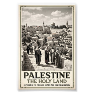 Palestine The Holy Land Vintage Travel Art Photo Print