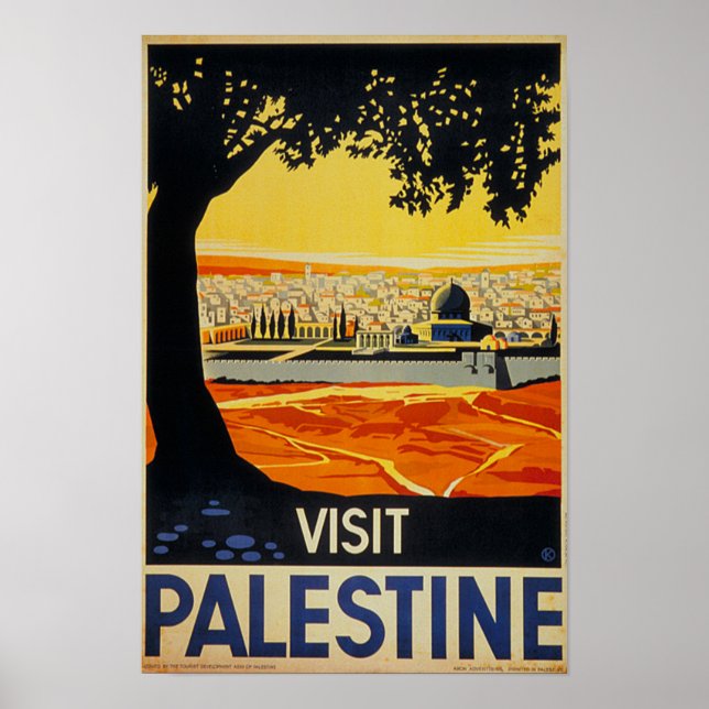 Palestine Vintage Travel Poster  (Front)