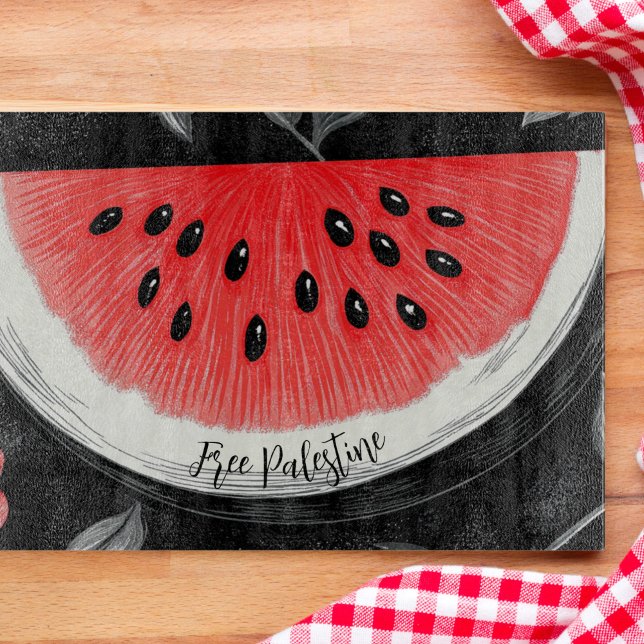 Palestine Watermelon  Cutting Board (Free Palestine Watermelon Cutting Board)