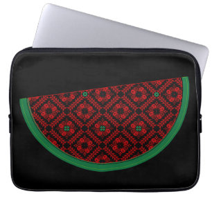 Palestine watermelon Embroidery red tatreez Laptop Sleeve