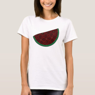 Palestine watermelon Embroidery red tatreez  T-Shirt