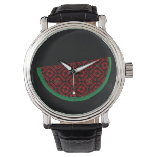 Palestine watermelon Embroidery red tatreez  Watch
