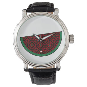 Palestine watermelon Embroidery red tatreez  Watch