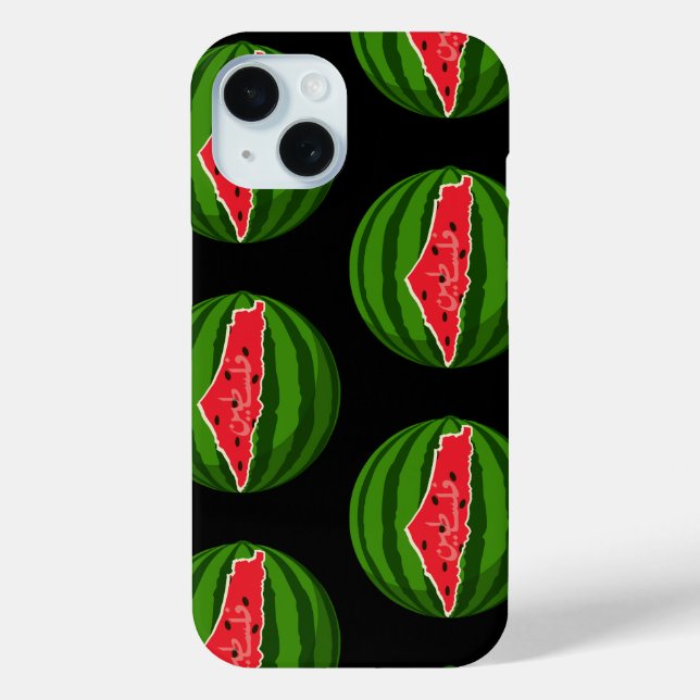 Palestine Watermelon Flag Map. Free Palestinians Case-Mate iPhone Case (Back)