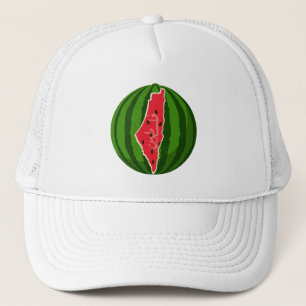 Palestine Watermelon Flag Map. Free Palestinians.  Trucker Hat