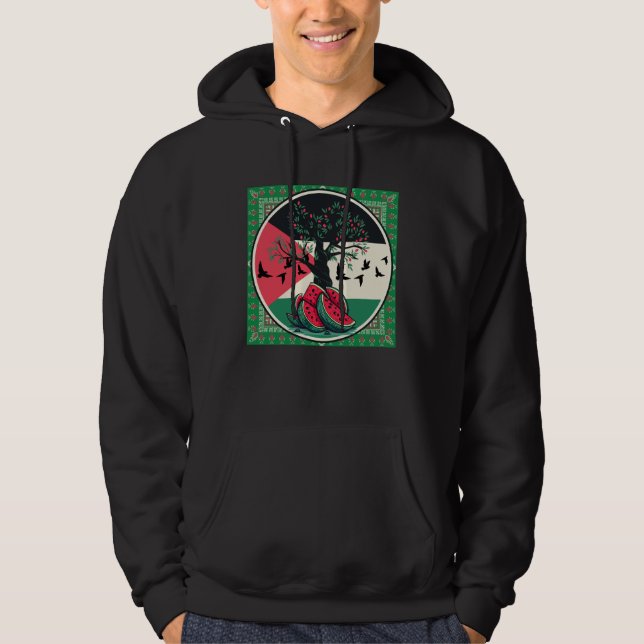 palestine watermelon - Freedom for Palestinians  Hoodie (Front)