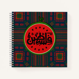 Palestine watermelon-Palestine Arabic word"فلسطين" Notebook