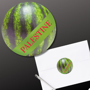 Palestine watermelon peace support gaza classic round sticker