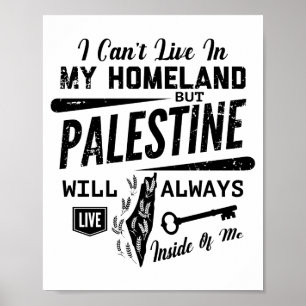 Palestine will always live inside of me poster