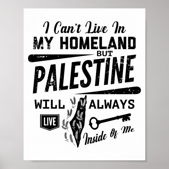 Palestine will always live inside of me poster (Front)