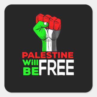 Palestine Will Be Free Gaza Genocide Square Sticker