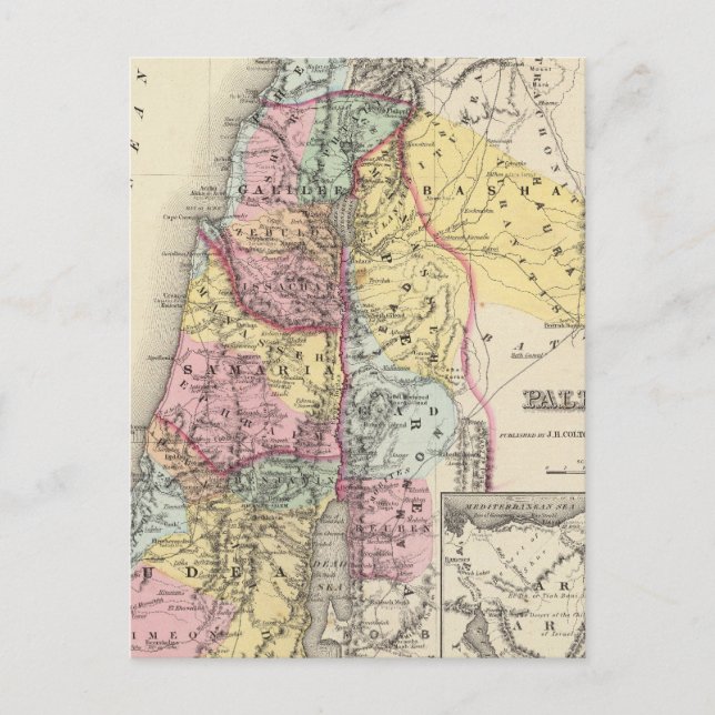 Palestine with Arabia Petraea Postcard (Front)