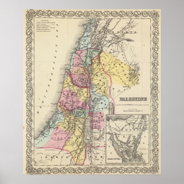 Palestine with Arabia Petraea Poster (Front)