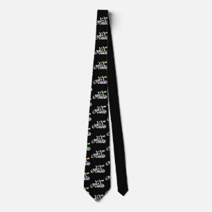 Palestine word in arabic Wordart & Palestine flag  Tie