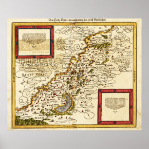 PalestinePanoramic MapPalestine 3 Poster