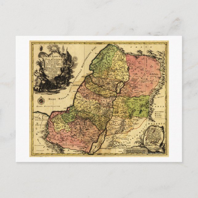 PalestinePanoramic MapPalestine 4 Postcard (Front)