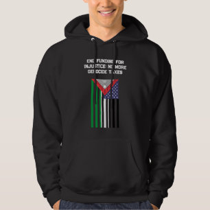 Palestinian-American Flag - Stop Genocides  Hoodie